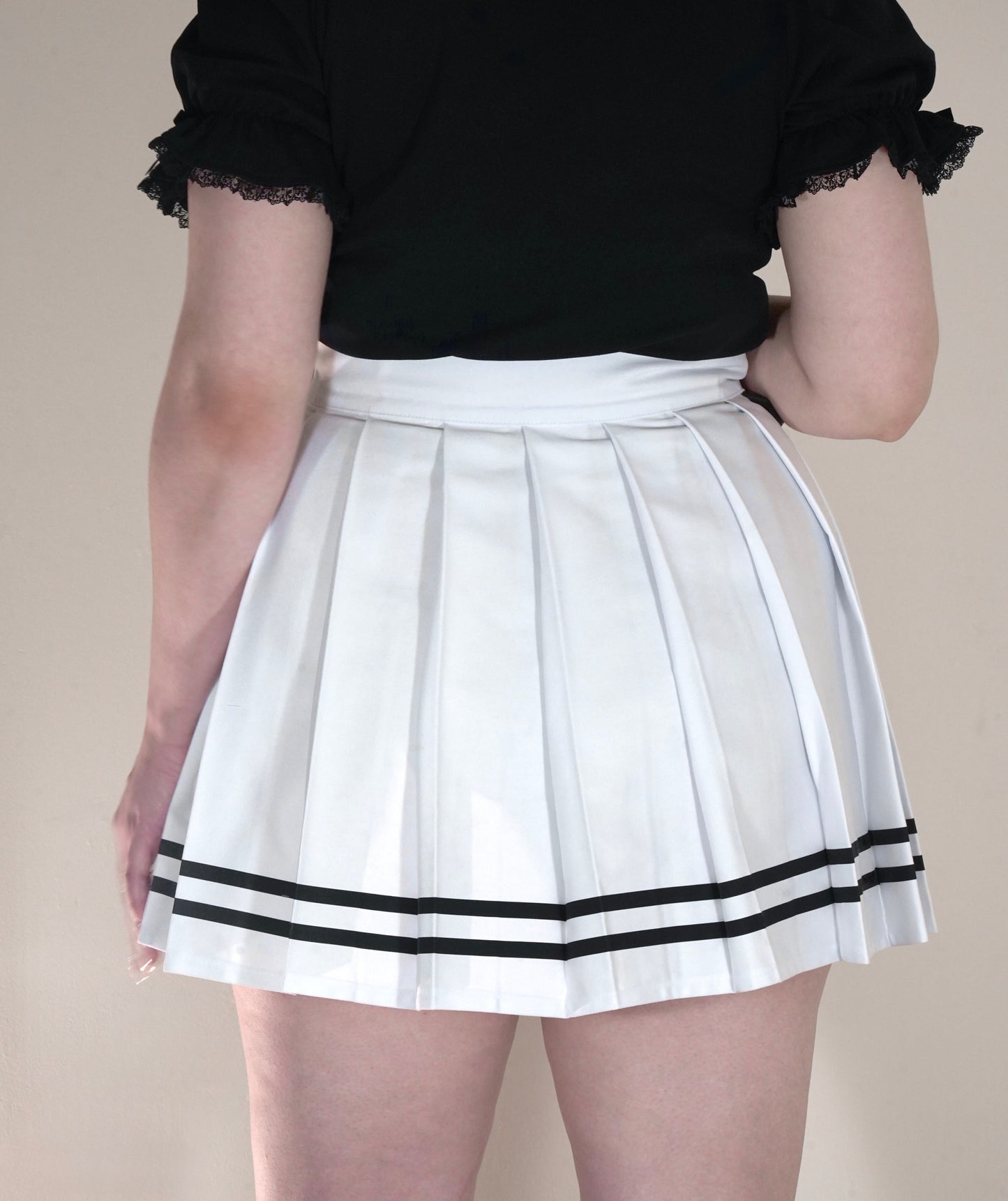 Preorder Utility Knife Pleated Skirt - Milk × Midnight