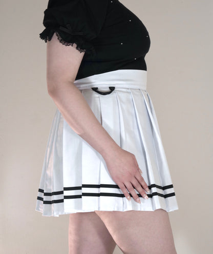 Preorder Utility Knife Pleated Skirt - Milk × Midnight